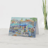 El HACER COMPRAS EN tarjeta de felicitación de