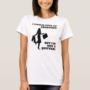El hacer compras no una camiseta divertida del