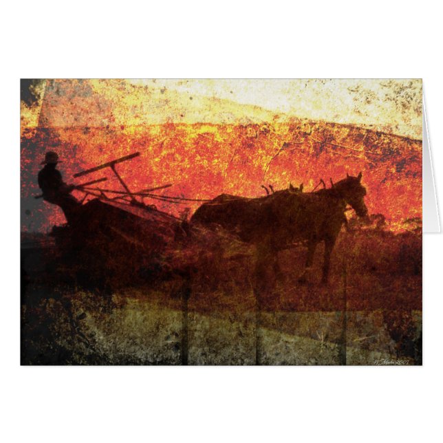 El hacer heno en Seunset (Anverso (Horizontal))