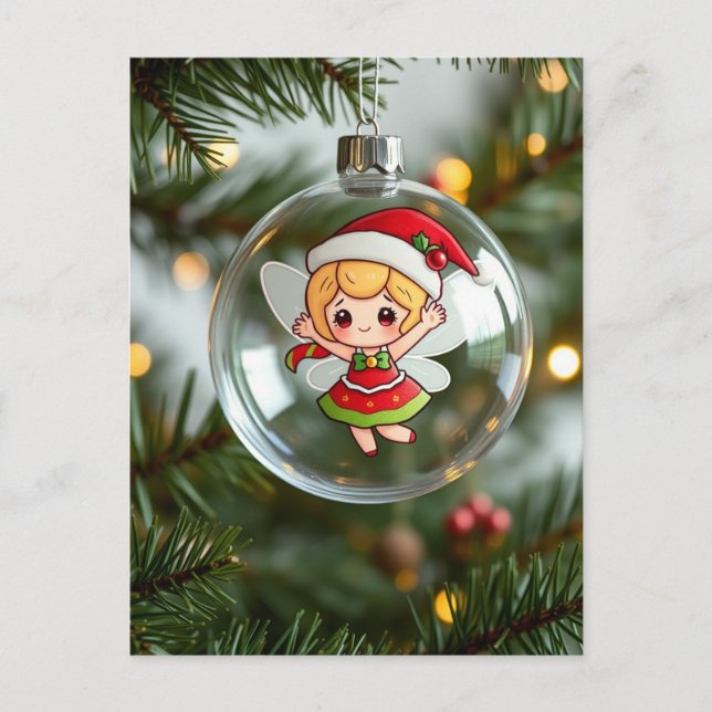 El hada en el árbol de Navidad (Anverso)