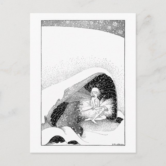 El hada en la postal de invierno (Anverso)