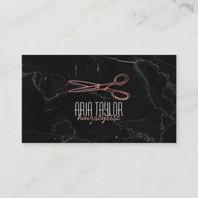 El Hairstylist RoseGold Scissors la tarjeta de (Anverso)