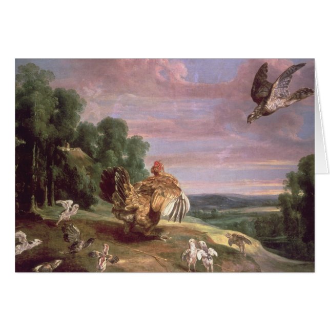 El halcón y la gallina (Anverso (Horizontal))