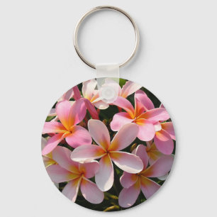 El Hawaiian del Plumeria florece el llavero rosado