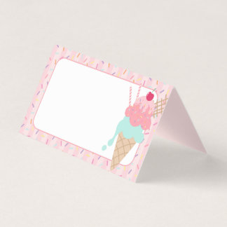 El helado Sundae envuelve las tarjetas Scoop Place