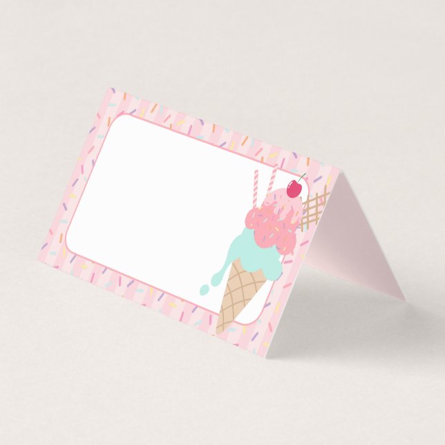 El helado Sundae envuelve las tarjetas Scoop Place (Anverso)