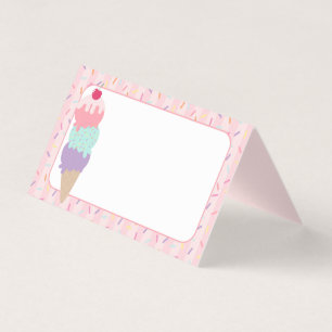El helado Sundae envuelve las tarjetas Scoop Place