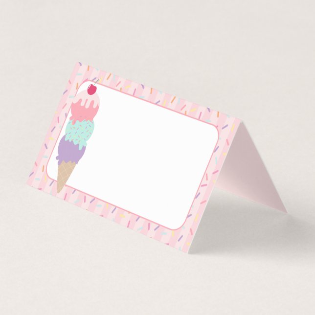 El helado Sundae envuelve las tarjetas Scoop Place (Anverso)