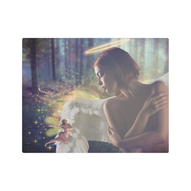 El hermoso ángel con arte de fantasía (Anverso)