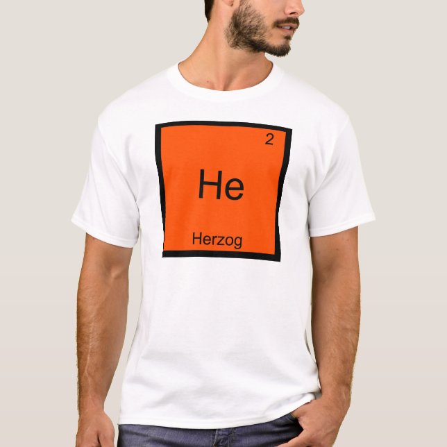 Él - Herzog Camiseta divertida símbolo elemento qu (Anverso)