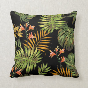 El hibisco tropical florece el Cojín decorativo