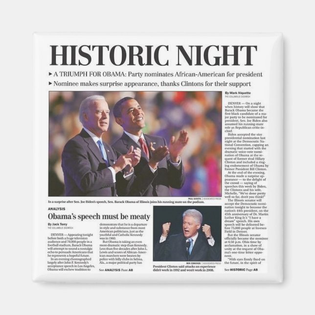 El histórico imán nocturno de Obama (Frente)