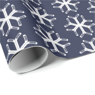 El hockey sobre hielo pega el papel de regalo del