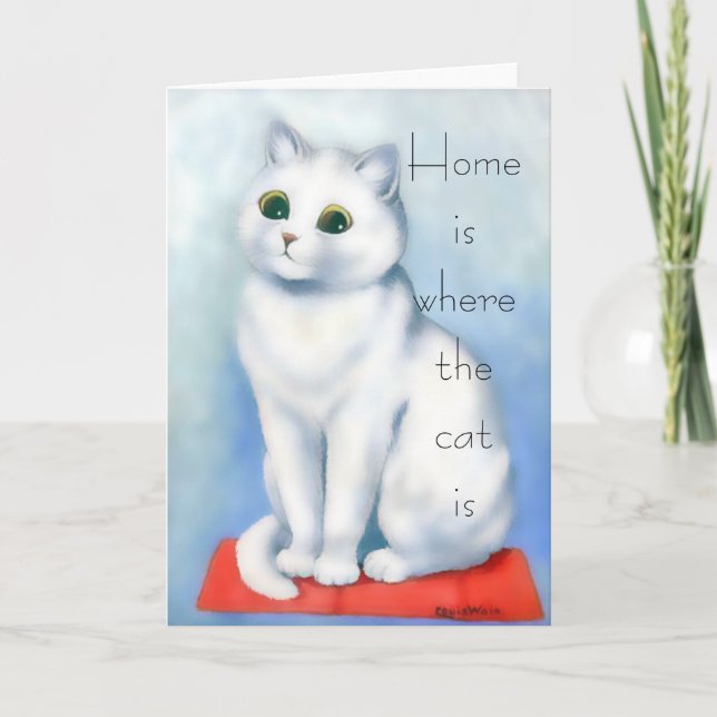 El hogar es donde el gato es la tarjeta (Anverso)