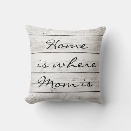 El hogar es donde está almohada la mamá en tablero