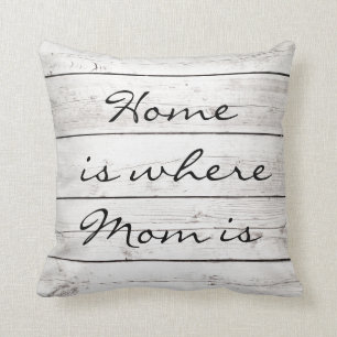 El hogar es donde está almohada la mamá en tablero