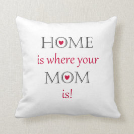 El hogar es donde está Cojín decorativo su mamá
