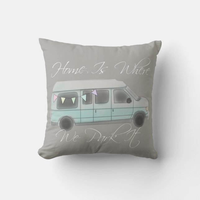 El hogar es donde lo parqueamos almohada (Anverso)