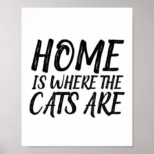 EL HOGAR ES DONDE LOS GATOS SON POSTERS (Frente)