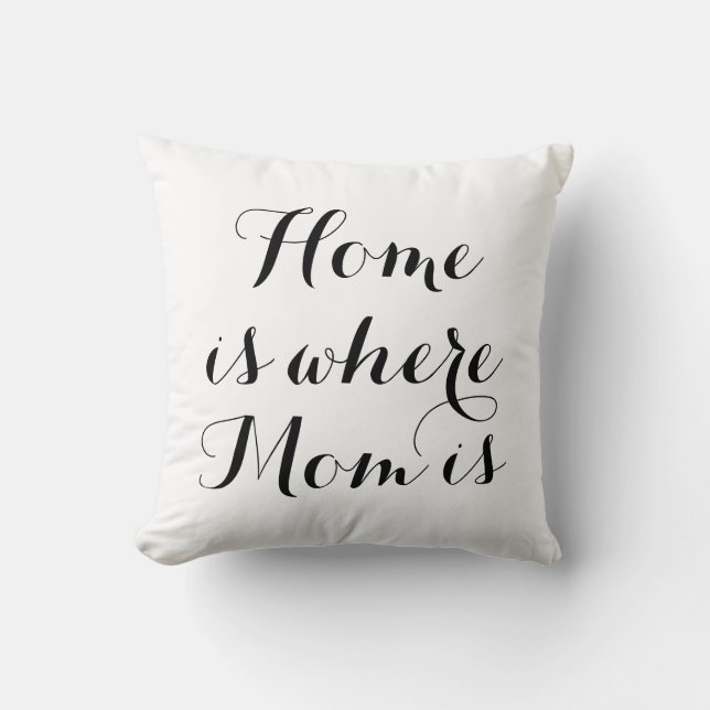 El hogar es donde mamá es la almohada en blanco y  (Anverso)