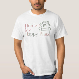 "El hogar es mi lugar feliz" Camiseta minimalista