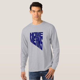El hogar significa la manga larga de la camiseta