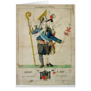 El hombre con seis caricaturas de Heads', de