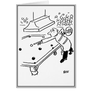 El hombre de la piruleta juega al snooker