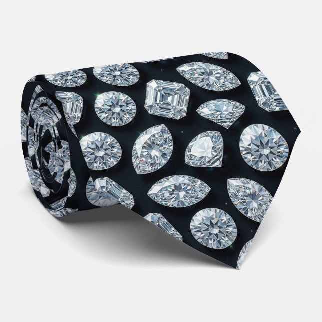 El Hombre de Lujo | Corbata de Diamante Formal de  (Enrollado)