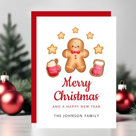 El hombre de pan de jengibre lindo Feliz Navidad