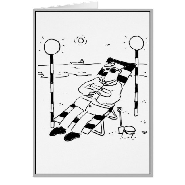 El hombre de piruleta está tomando el sol. Surreal (Frente)