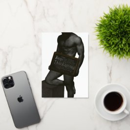 El hombre del Día de Acción de Gracias de Slippery