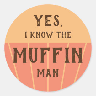 El hombre del muffin pegatinas niños horneando fi