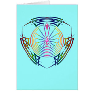 El hombre en el laberinto - Tatuaje tribal colorea
