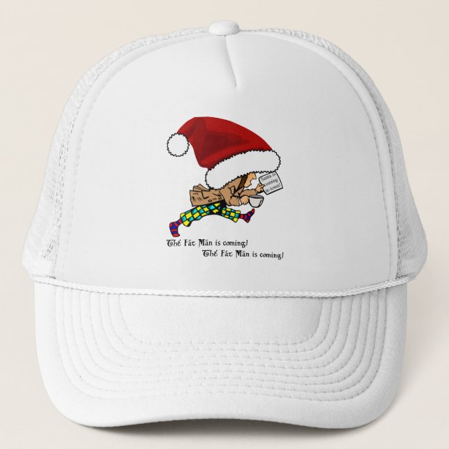¡El hombre gordo (Santa) está viniendo! Gorra (Anverso)