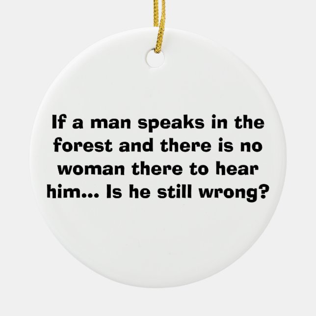 El hombre habla en el ornamento del bosque - (Frente)