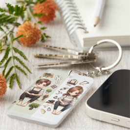 El hombre, la mujer nunca. 1 llavero acrílico