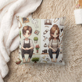 El hombre, la mujer ver. 1 Almohada arrojadiza
