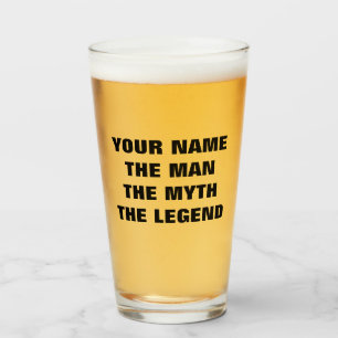 El hombre mito leyenda vidrio de cerveza personali