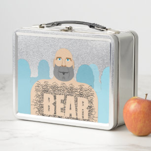 El hombre oso calvo musculoso de SlipperyJoe carri