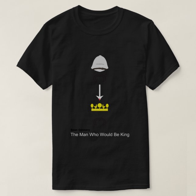 El hombre que sería la camiseta clásica del rey (Diseño del anverso)