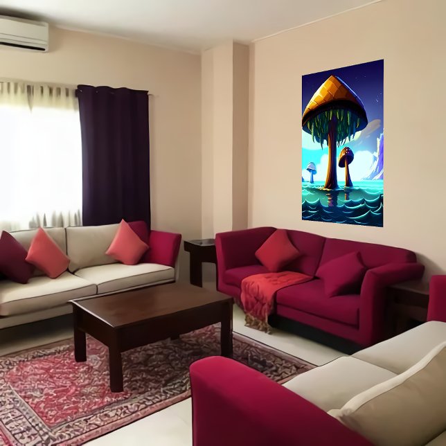 El hongo en el mar | Poster de arte de IA (Subido por el creador)