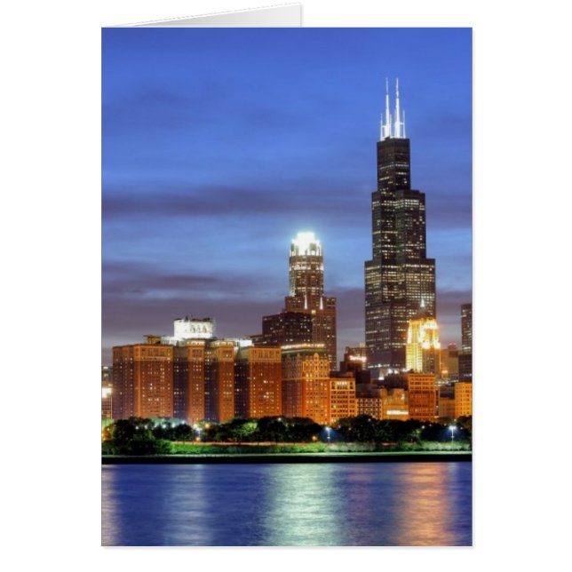 El horizonte de Chicago desde el Planetario Adler (Frente)