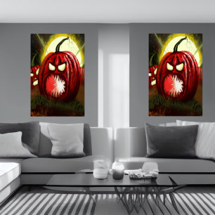 El horror de la Calabaza   Poster de arte de IA