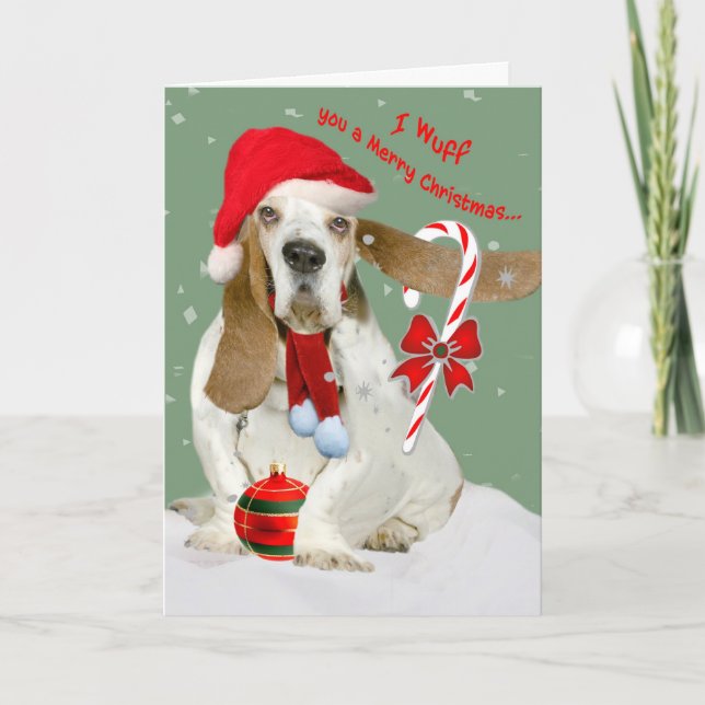 El Hound De Basset Te Desearía Feliz Navidad (Anverso)