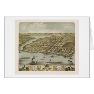 El Hudson, mapa panorámico de los WI - 1870