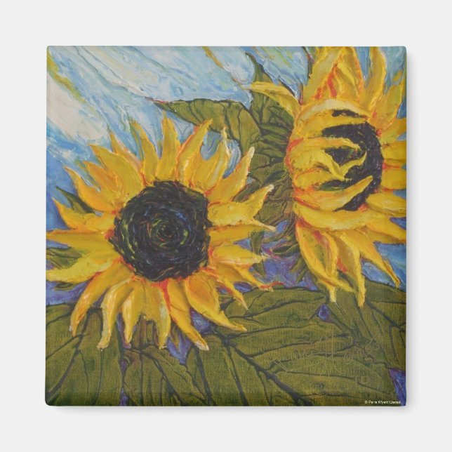 El imán amarillo del girasol de París (Frente)