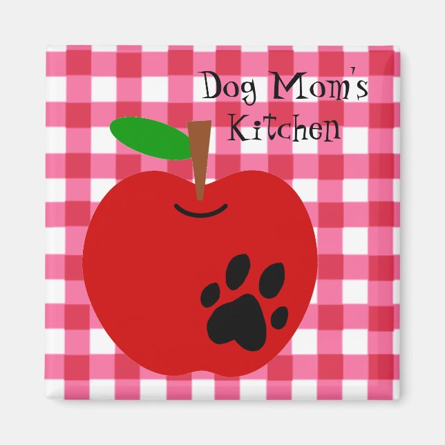 El imán Apple Fridge de la mamá del perro (Frente)