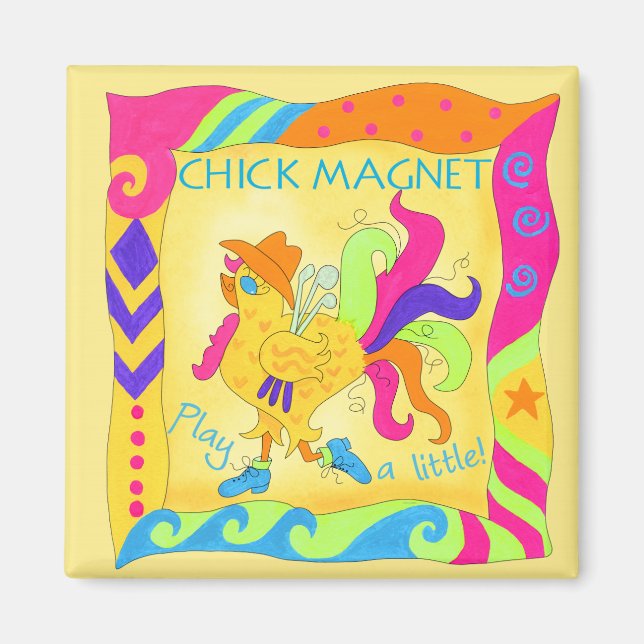 El imán Chick toca un pequeño imán (Frente)