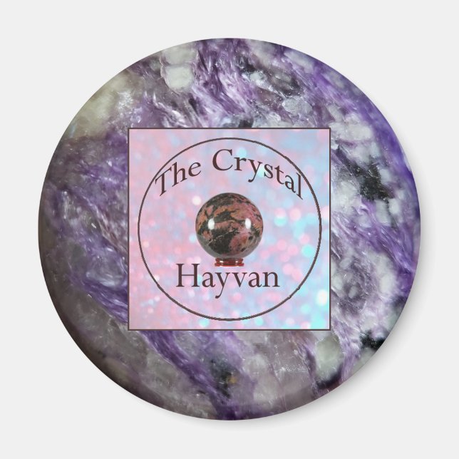 El imán Crystal Hayvan con imagen de Charlie (Frente)